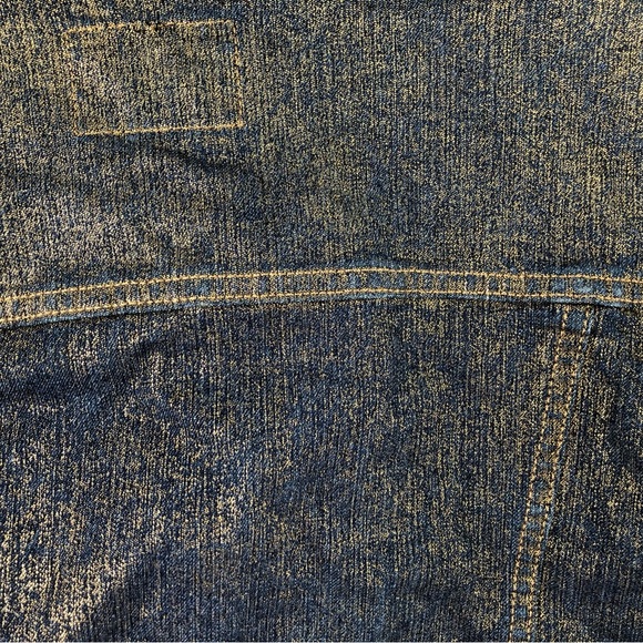 2000s era metallic gold painted denim jacket - Picture 4 of 4